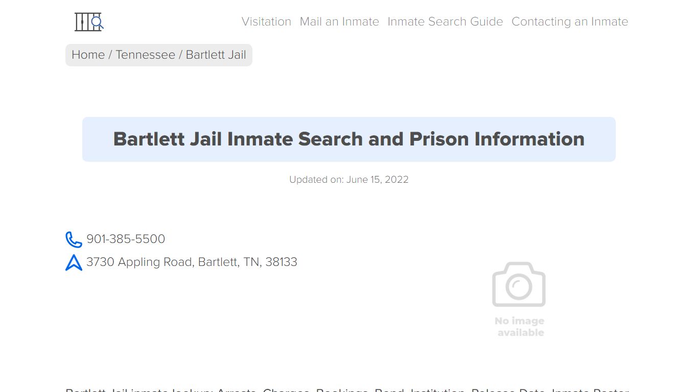 Bartlett Jail Inmate Search, Visitation, Phone no ...